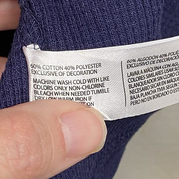 US Polo Assn Thermal Shirt Men's 2XL Logo Waffle Knit Crew Neck Navy Blue New - Picture 5 of 5